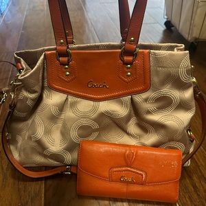 Coach handbag and wallet